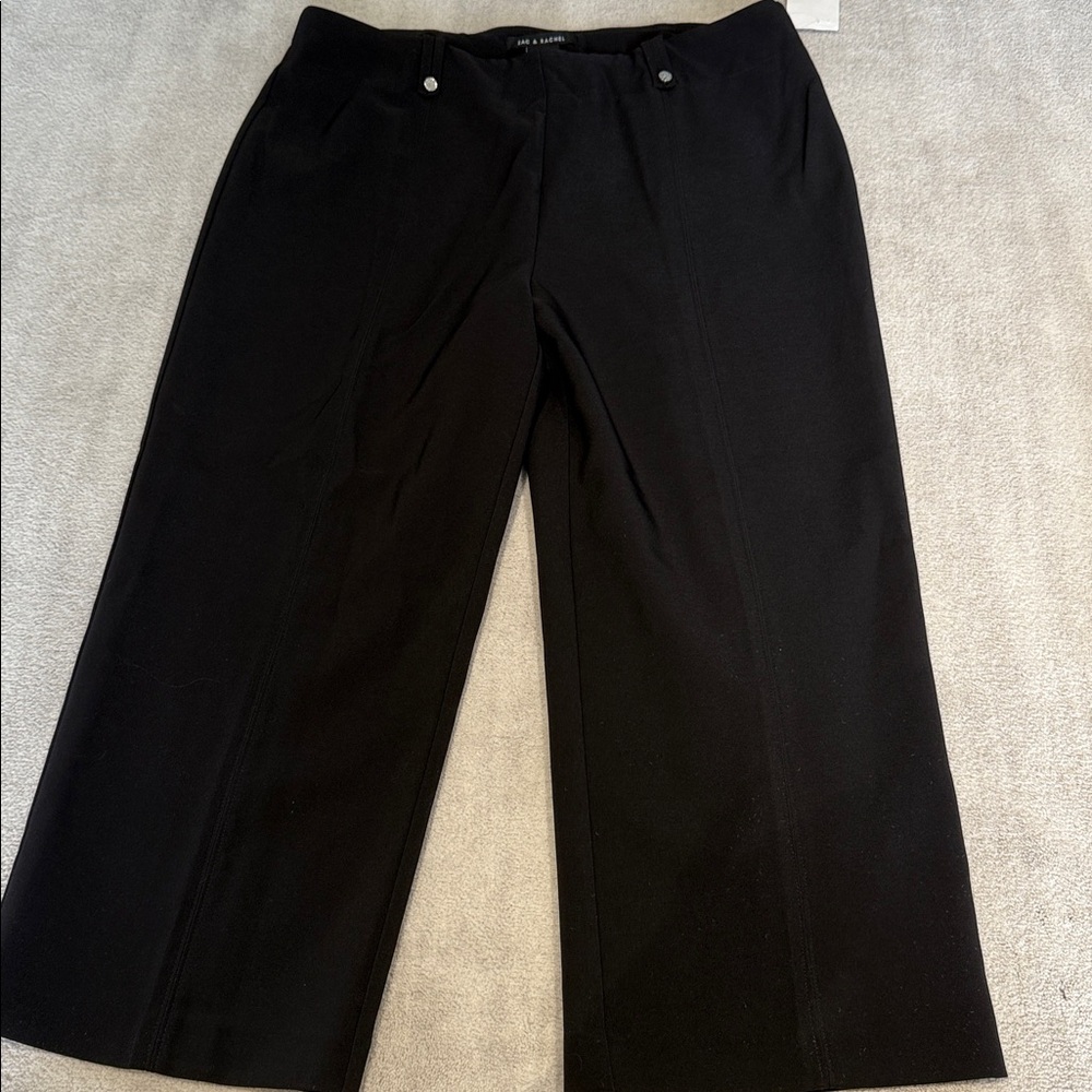 Zac & Rachel Black Wide-Leg Pants (Cropped)